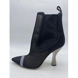 Fendi-FENDI  Ankle boots T.EU 39.5 cloth-Black