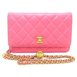 Portafoglio Chanel su catena Rosa