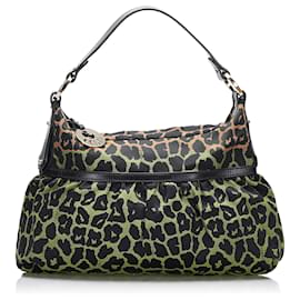 Fendi-Fendi Brown Bicolor Leopard Chef-Brown