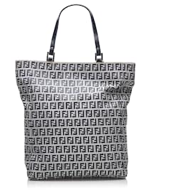 Fendi-Fendi Blue Zucchino Tote-Blue