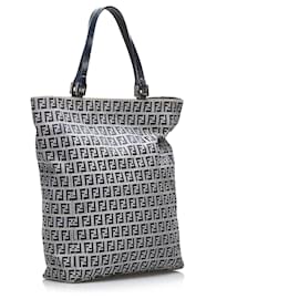 Fendi-Fendi Blue Zucchino Tote-Blue