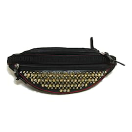Christian Louboutin-Studded Leather Paris NYC Belt Bag 1215157-Black