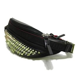 Christian Louboutin-Studded Leather Paris NYC Belt Bag 1215157-Black