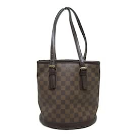 Louis Vuitton-Damier Ebene Marais Bucket Bag N42240-Brown