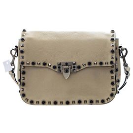 Valentino Garavani Bolso Valentino Guitar Rockstud Blanco roto