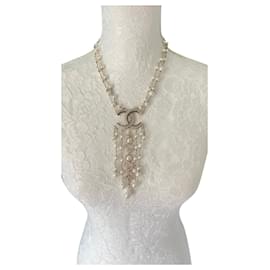 Chanel-Lange Halsketten-Weiß