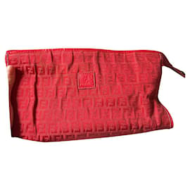 Fendi-Beauty Fendi Monogram clutch bag in red-Red