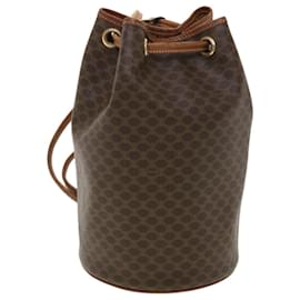 Céline-CELINE Macadam Canvas Shoulder Bag PVC Leather Brown Auth 39946-Brown
