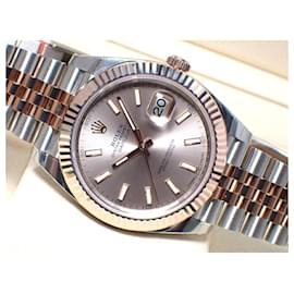 Rolex-Rolex Datejust 41 SS x Everose Gold combination Sundust Dial 126331 protective seal Mens-Silvery