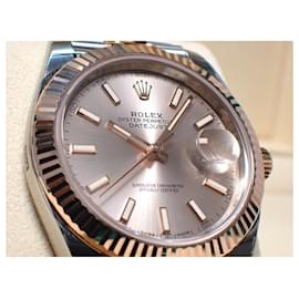 Rolex-Rolex Datejust 41 SS x Everose Gold combination Sundust Dial 126331 protective seal Mens-Silvery