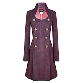 Chanel-9K$ Jewel Buttons Tweed Coat-Purple