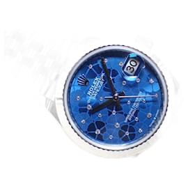 Rolex-Rolex Datejust 31 azzurro blue Floral motif 278274 unused Mens-Silvery