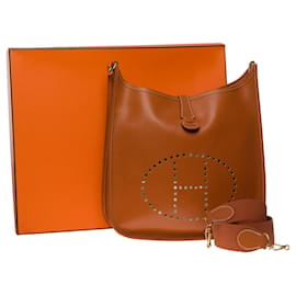 Hermès-Evelyne shoulder bag 33 in epsom camel-101095-Golden,Caramel