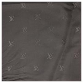 Louis Vuitton-LOUIS VUITTON Seidentaschentuch T.  Silk-Braun