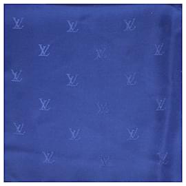 Louis Vuitton-LOUIS VUITTON Seidentaschentuch T.  Silk-Marineblau