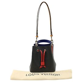 Borsa a secchiello Louis Vuitton Neonoe BB in pelle di vacchetta Epi nera e safran Nero