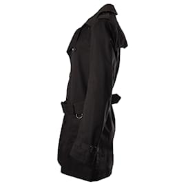 Burberry-Burberry Classic Trench Coat in Black Cotton-Black