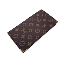 Louis Vuitton-Vintage Monogram Canvas Porte Chequier Checkbook Wallet-Brown