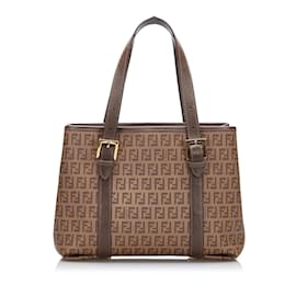 Fendi-Zucchino tote bag 8BH237-Brown