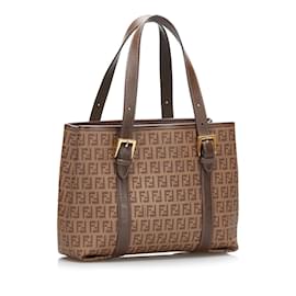 Fendi-Zucchino tote bag 8BH237-Brown