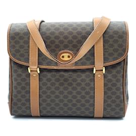 Céline-Macadam Shoulder Bag-Brown