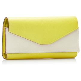 Hermès-Hermes Yellow Passant Long Wallet-Yellow