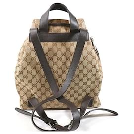 Gucci-Gucci Beige Backpack Man Fabric Original GG Mod. 449175 KY9mn 9790-Beige