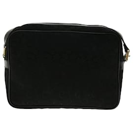 Céline-CELINE C Macadam Canvas Shoulder Bag Black Auth fm2217-Black