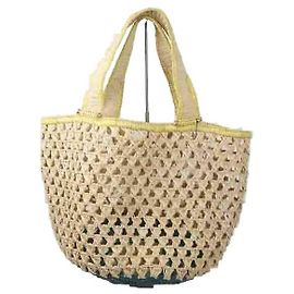 Borsa in vimini a gas Beige