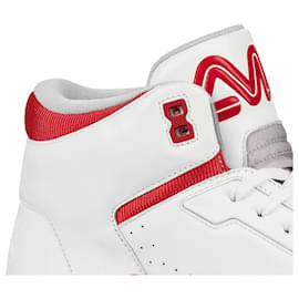 Louis Vuitton-LV TRAINER SNEAKER MID-TOP Virgil Abloh-White,Red