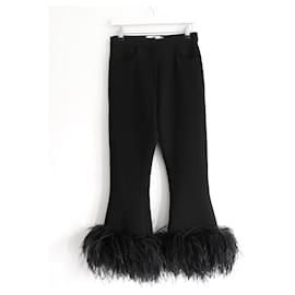 Autre Marque-16Arlington Brisbane feather-embellished trousers-Black