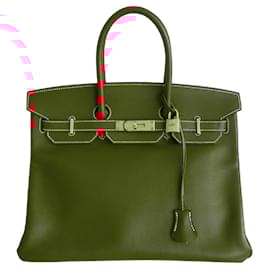 Hermès-HERMES BIRKIN BAG 35 bicolour-Red,Blue