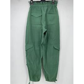 Ganni-GANNI  Trousers T.fr 34 Viscose-Green