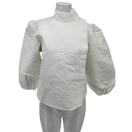 Autre Marque-NICHT SIGN / UNSIGNED Oberteile T.Internationale S-Baumwolle-Weiß