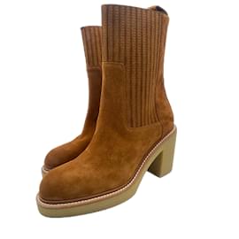 Hermès-HERMES  Ankle boots T.EU 37.5 Suede-Other