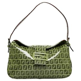 Fendi-Fendi Brown Crystal Zucchino rabat doublé-Marron