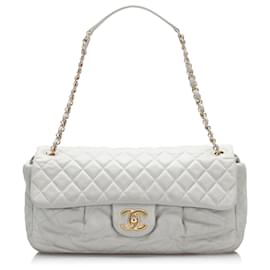 Chanel-Chanel Gray Matelasse Easy Shoulder Bag-Grey