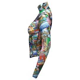 Balenciaga-Balenciaga Postal de cuello alto en poliamida multicolor-Multicolor