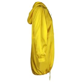 Moschino-Moschino Couture Teddy Bear Coat in Yellow Polyamide-Yellow