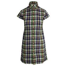 Vestido camisero a cuadros de algodón multicolor de Ralph Lauren RRL Multicolor