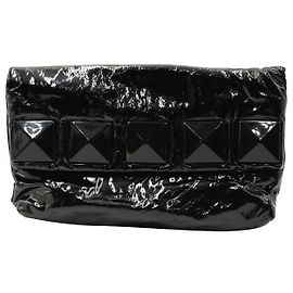 Marc Jacobs Studded Clutch in Black Patent Leather Black