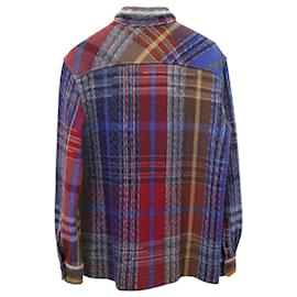 Missoni-Missoni Checked Knitted Overshirt in Multicolor Wool-Other