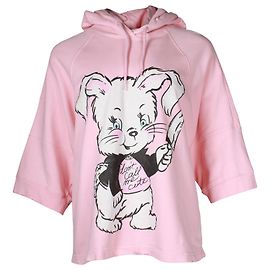 Moschino Couture Rabbit Graphic Sudadera con capucha en algodón rosa Otro