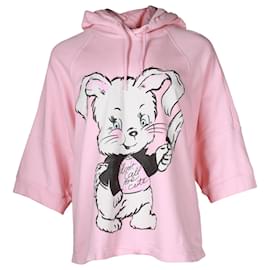 Moschino-Moschino Couture Rabbit Graphic Sudadera con capucha en algodón rosa-Otro