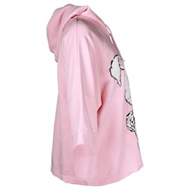 Moschino-Moschino Couture Rabbit Graphic Felpa con cappuccio in cotone rosa-Altro