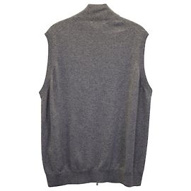Brunello Cucinelli Sweater Vest in Gray Cashmere Grey