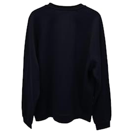 Giorgio Armani-Giorgio Armani Logo-Sweatshirt aus marineblauer Baumwolle-Blau,Marineblau