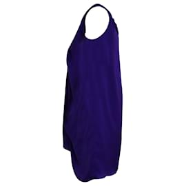Diane Von Furstenberg-Diane Von Furstenberg Gathered Sleeveless Dress in Purple Polyester-Purple