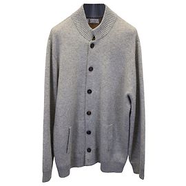 Brunello Cucinelli – Baseball-Cardigan aus grauem Kaschmir Grau