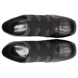 Fendi-Fendi Gartered Ankle Boots in Grey Suede-Grey